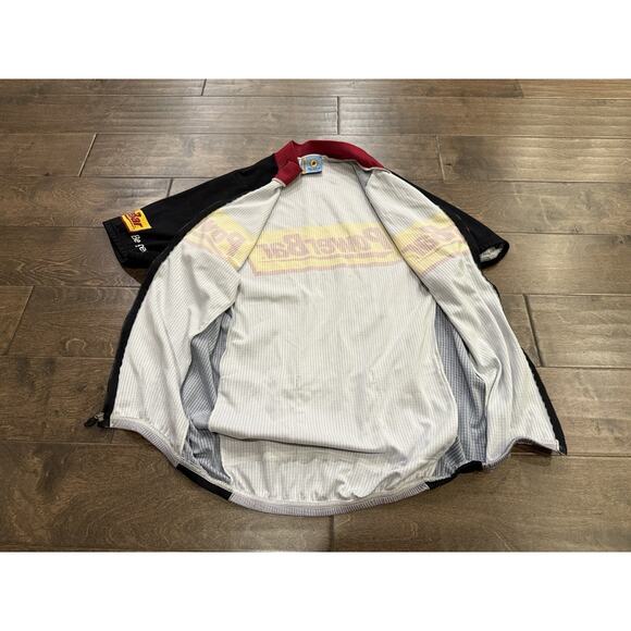 Sqaudra Cycling Jersey Mens Gray Power Bar Full Zip Size M MEDIUM Made In USA - Picture 6 of 11